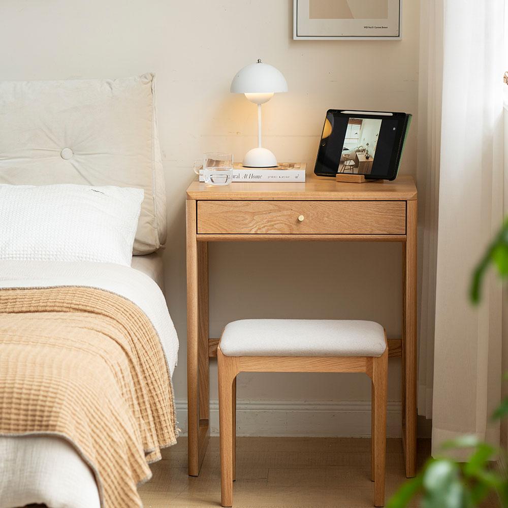 [예스우드] 프라하 미니멀 컴팩트 오크 원목 책상