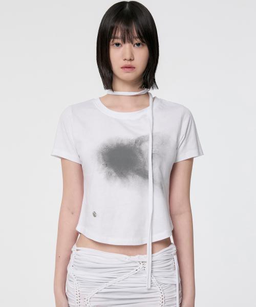 Vanish Tie Scarf T-Shirt (FL-114_White)