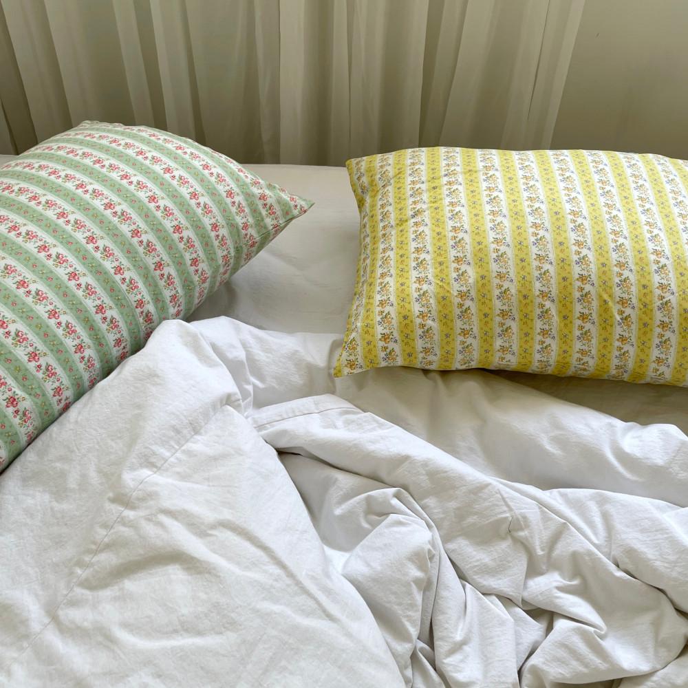 로우 플라워 베개커버 2colors