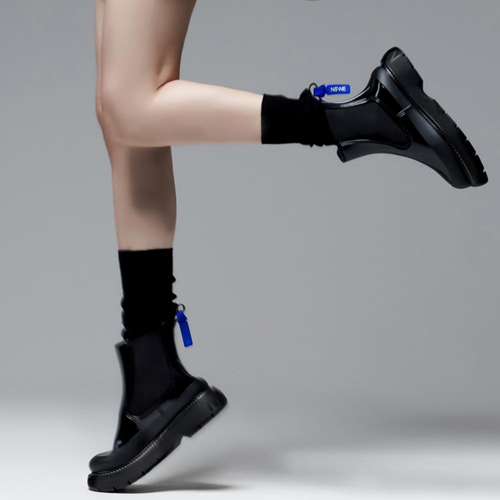 느쉐 첼시 레인부츠 앵클부츠 여성장화 여름 장마철 워커 웨더기어 라곰 오닉스블랙