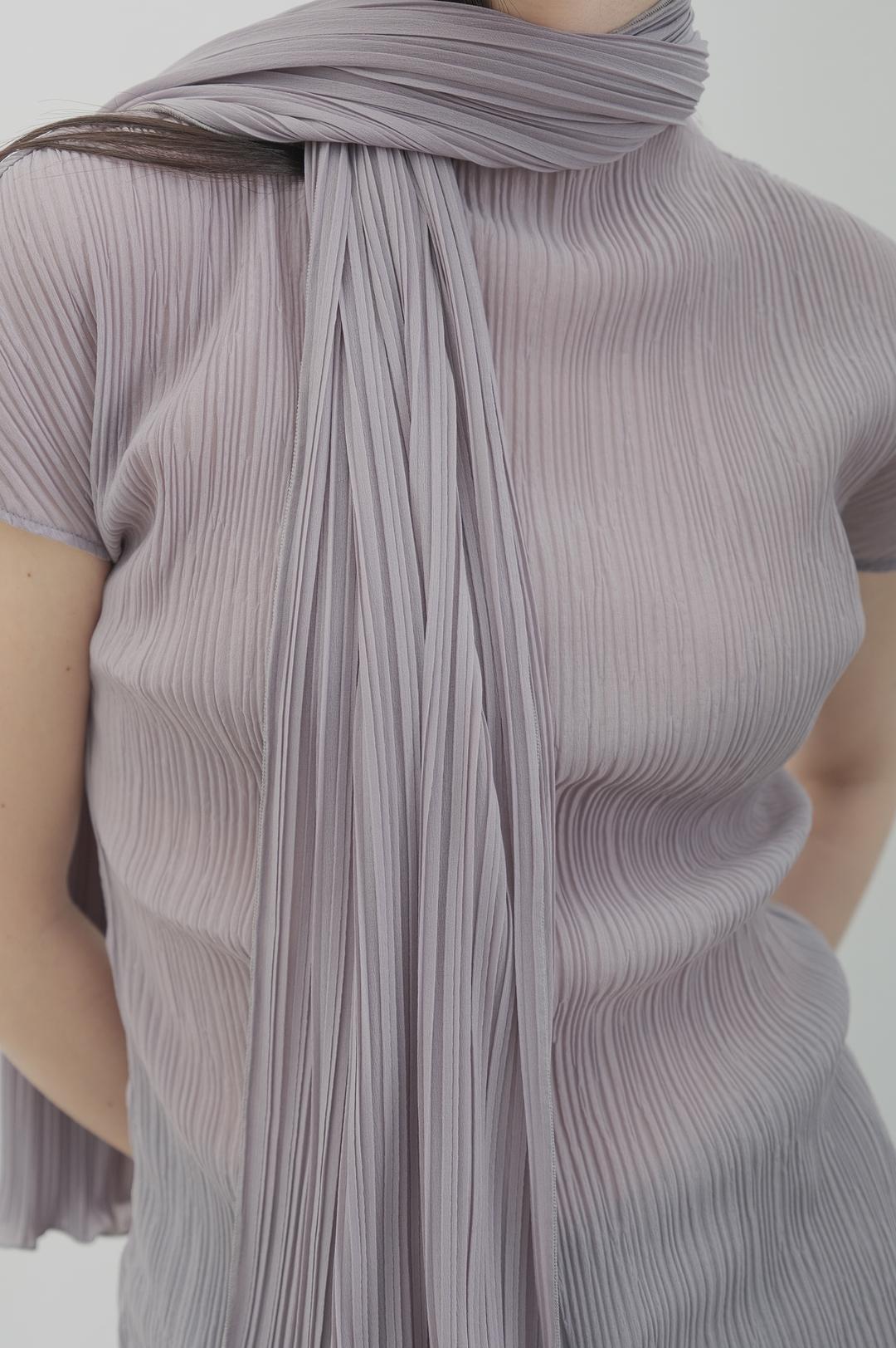 Aria Piano Pleats Scarf (Grey)