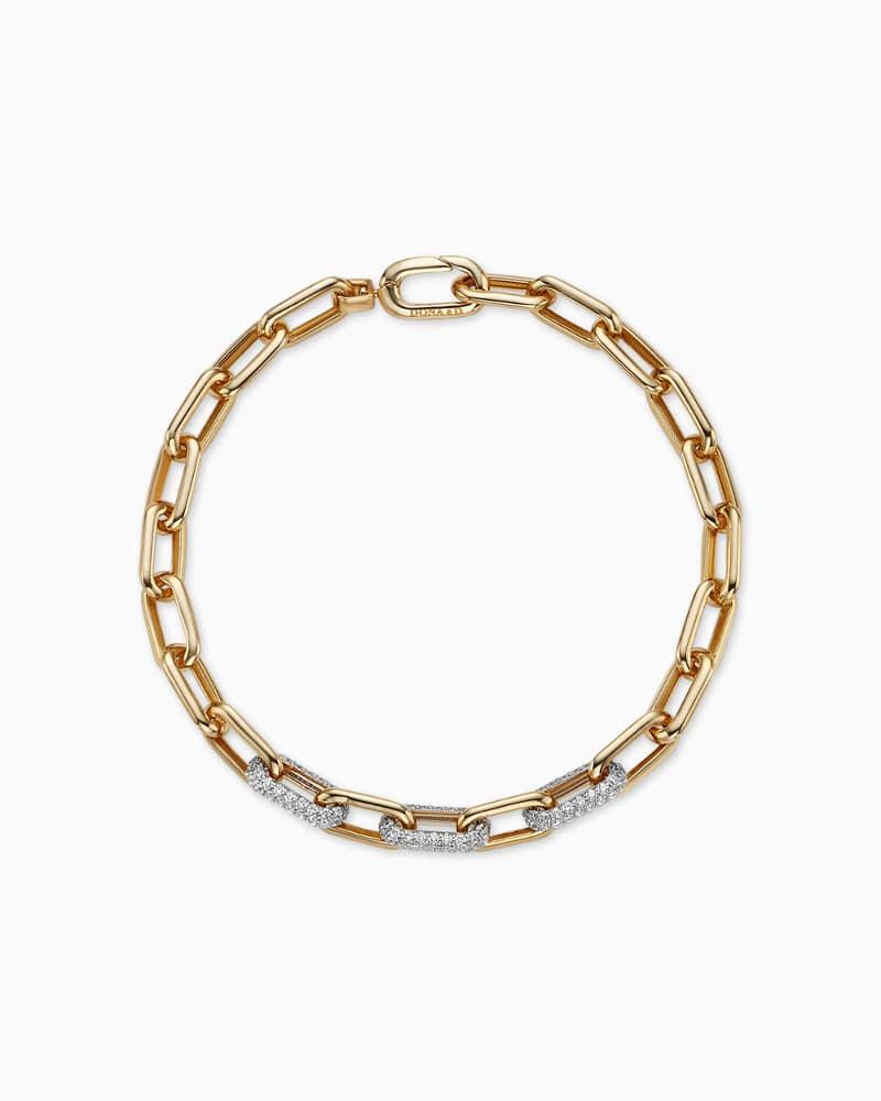 18K 도나 다이아몬드 링크 체인 팔찌 [Small]