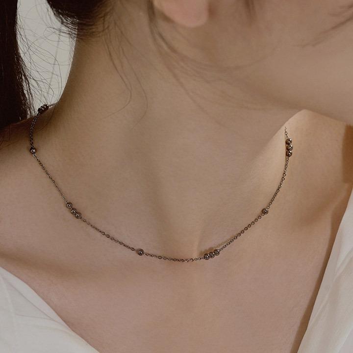 [라이즈_성찬착용] 써지컬 리릭 볼 체인 목걸이