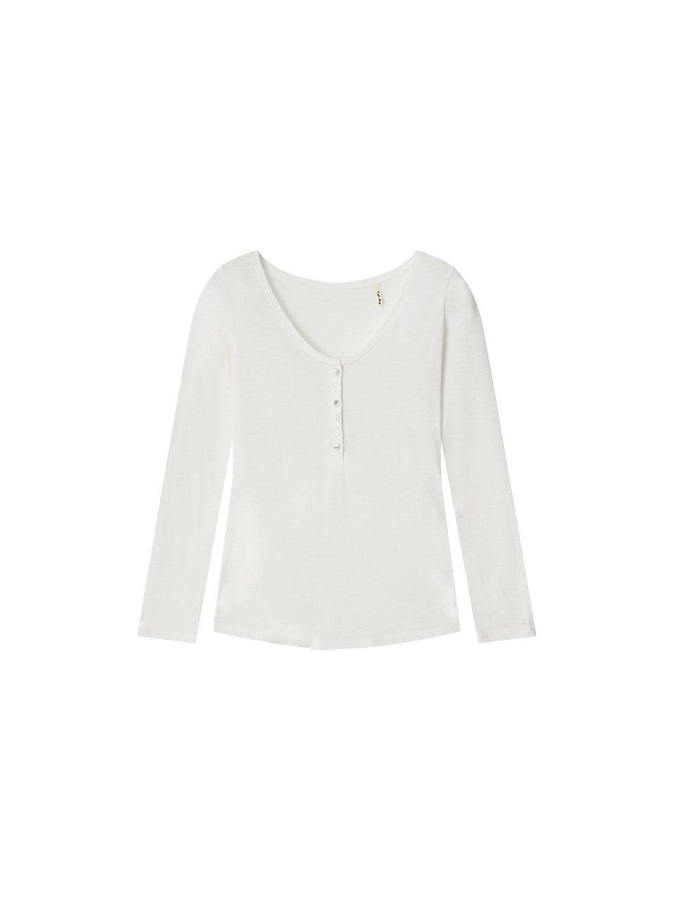 SHELL BUTTON TOP WHITE