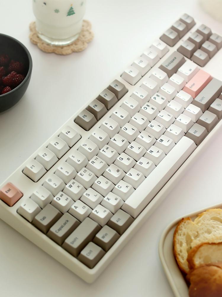 몬스타기어 마카롱 키캡 피치요거트 PBT키캡 체리프로파일 커스텀키보드
