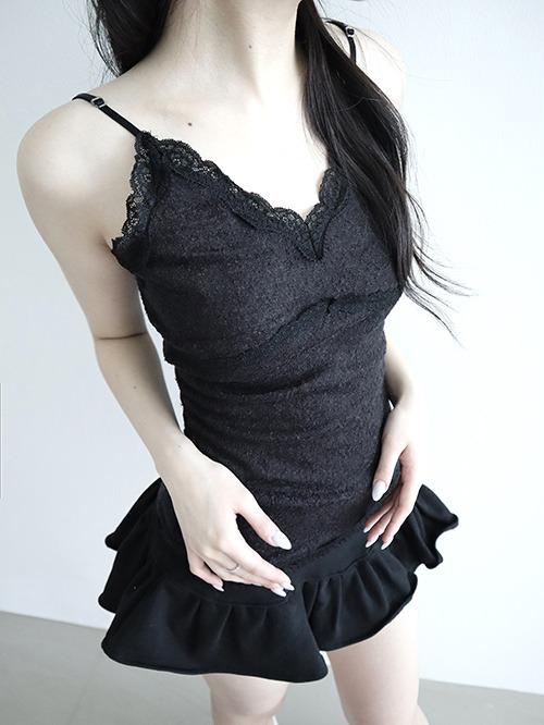 lace knit sleeveless, 3color