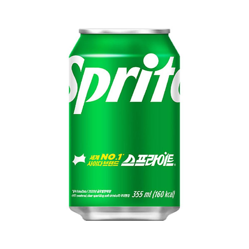 [중앙몰] 스프라이트 355ml 24캔 사이다 뚱캔 탄산 음료수 캔음료