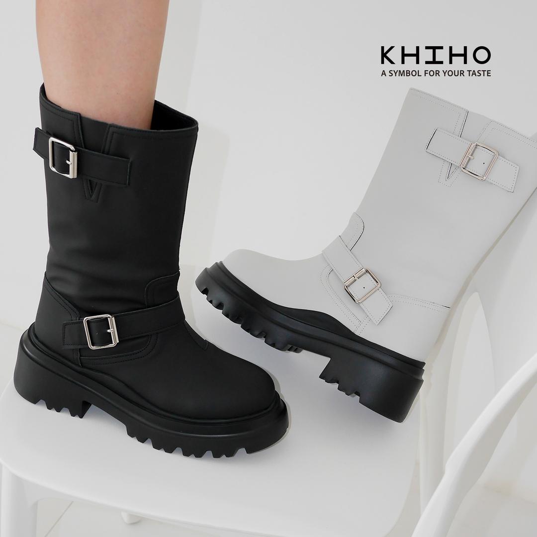 [블랙 단독][3일 내 배송] CITY BUCKLE RAIN BOOTS / 2 COLORS