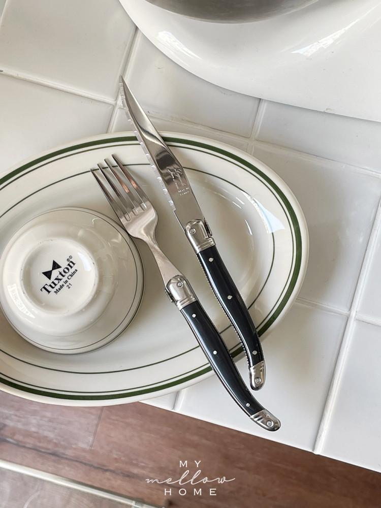 Laguiole 프랑스 장네론 라귀올 커트러리 포크 나이프 세트