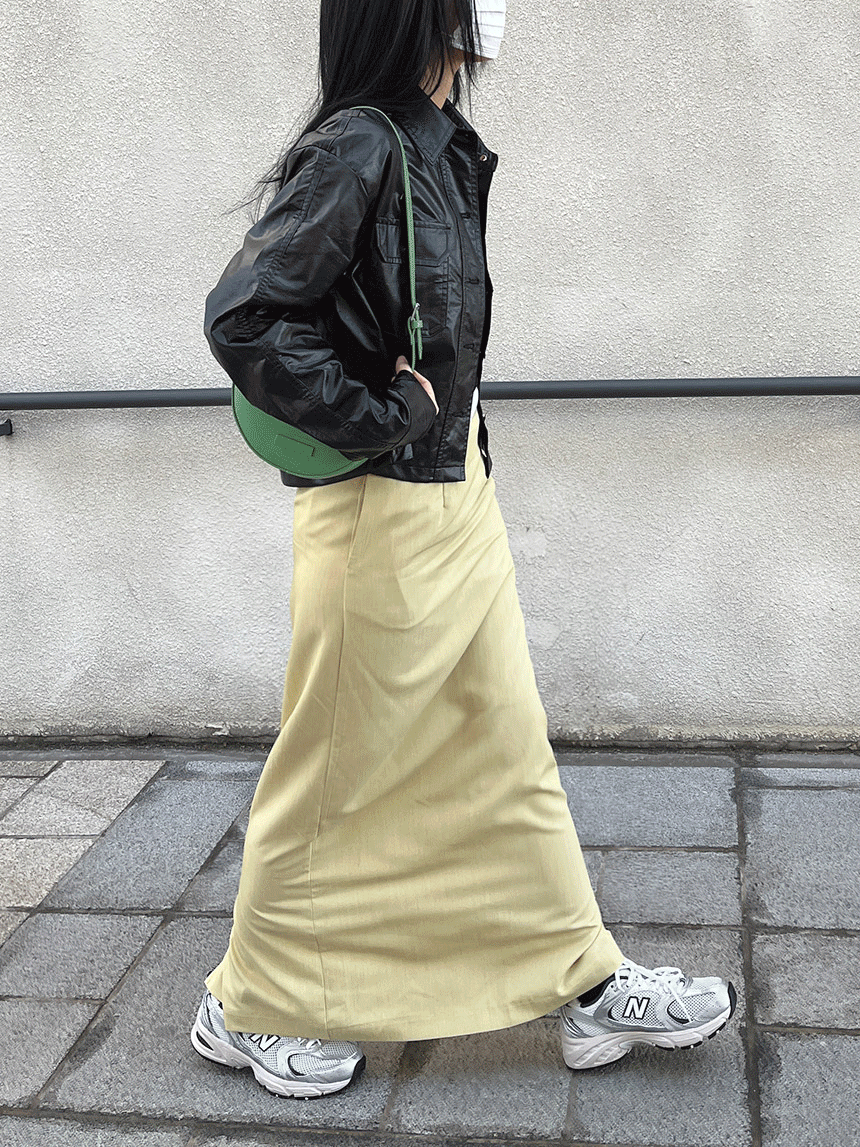 홉스 로우라이즈 맥시 롱 스커트 4color