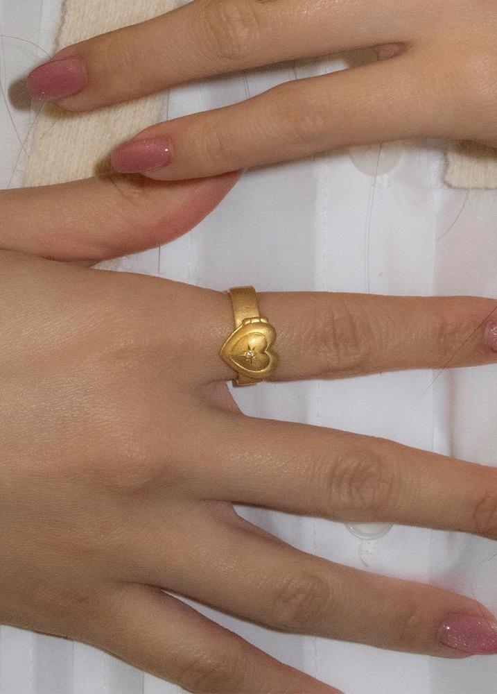 Love myself Star Ring ( Gold Vermeil / Matte )