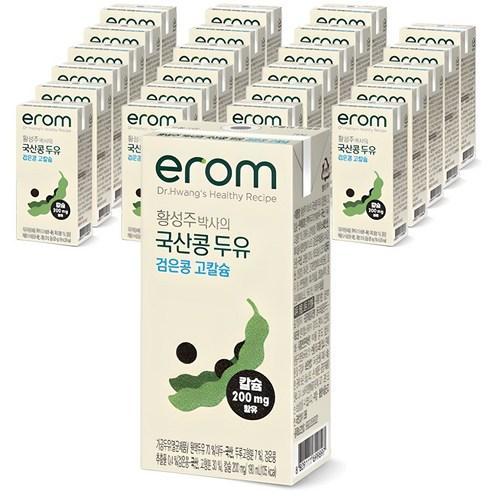 이롬 황성주 박사의 국산콩 두유 검은콩 고칼슘, 190ml, 24개 - 두유 | 쿠팡