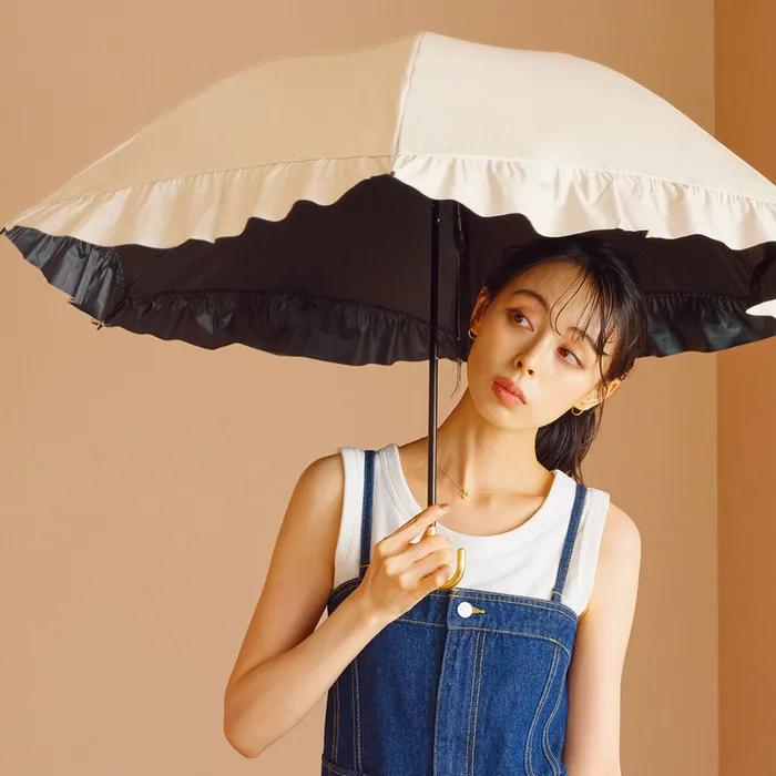 Wpc.양산 프릴 돔형 암막 자외선차단 3단양산 801-13217-102