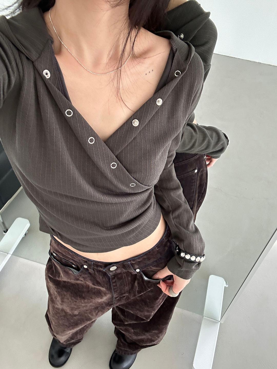 이너뮤트 snap wrap hoody (4color)