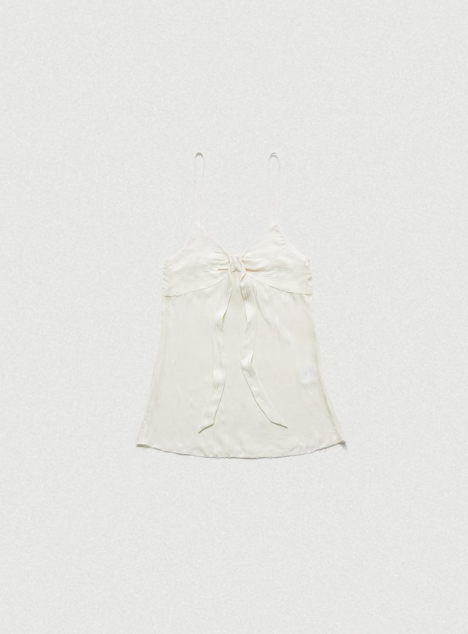 Ivory B Logo Jacquard Silk Bustier [4월 말 순차 배송]