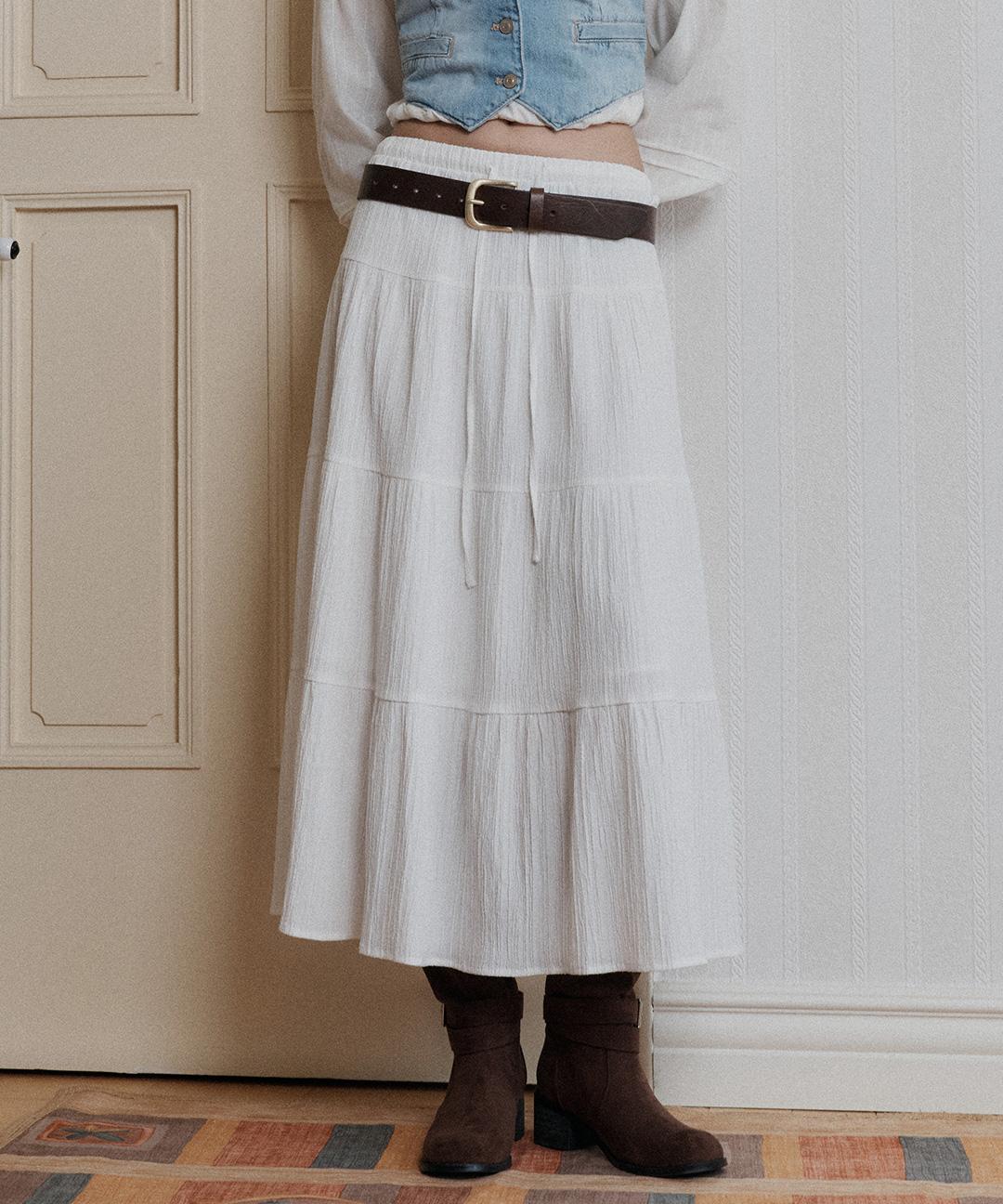 미쏘 [핀터걸🩰]캉캉 밴딩 롱 스커트 _MIWWHF80QG/ MIWWHF90QG