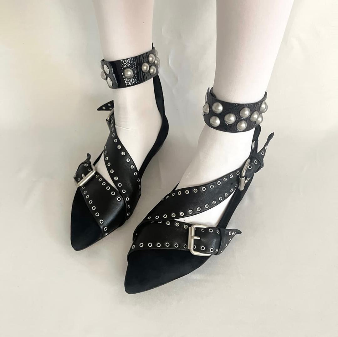 Isabel Marant Stud Strap Flats | 후루츠패밀리