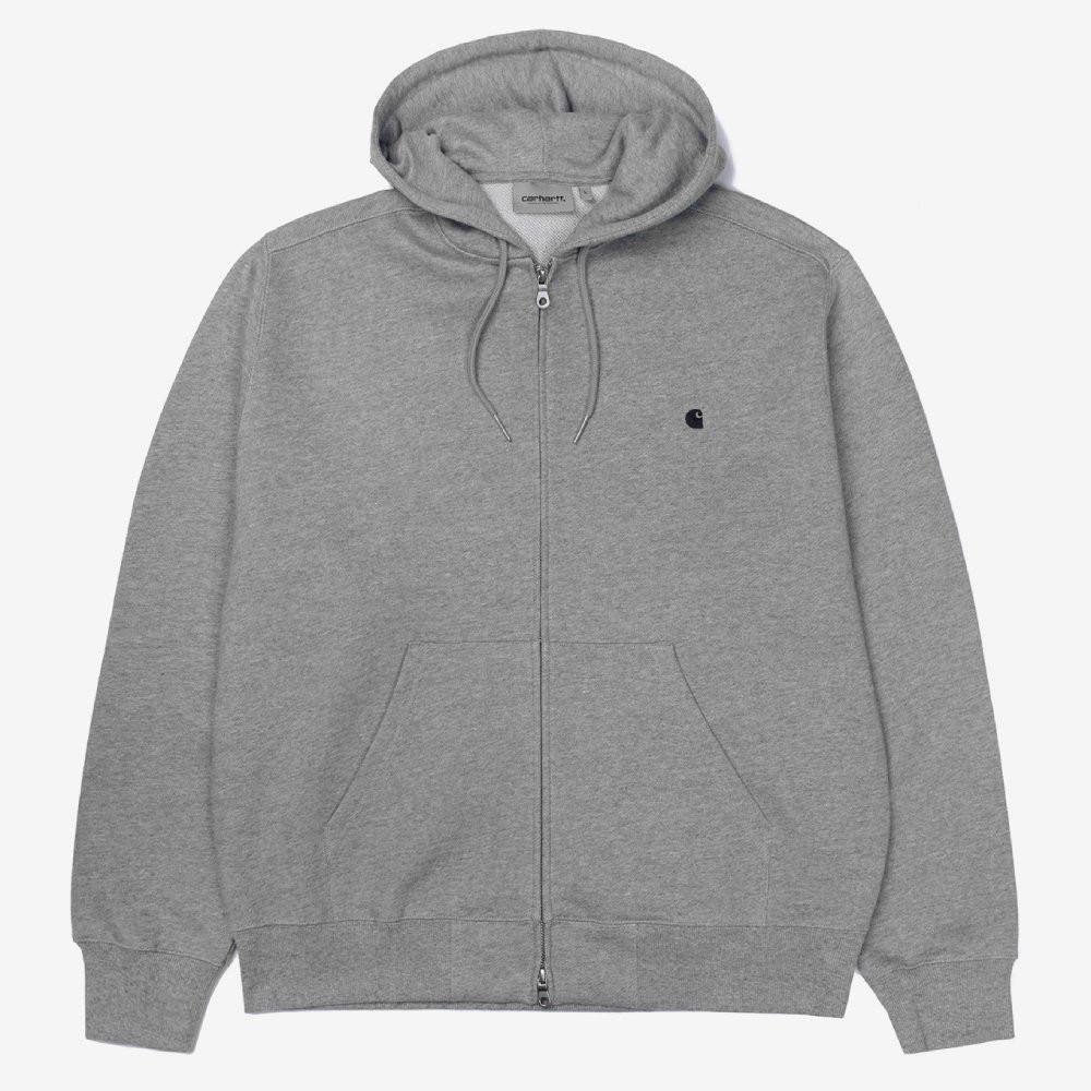 칼하트WIP HOODED MADISON JACKET GREY HEATHER/DARK NAVY 후디드 매디슨 자켓 그레이 헤더/다크 네이비