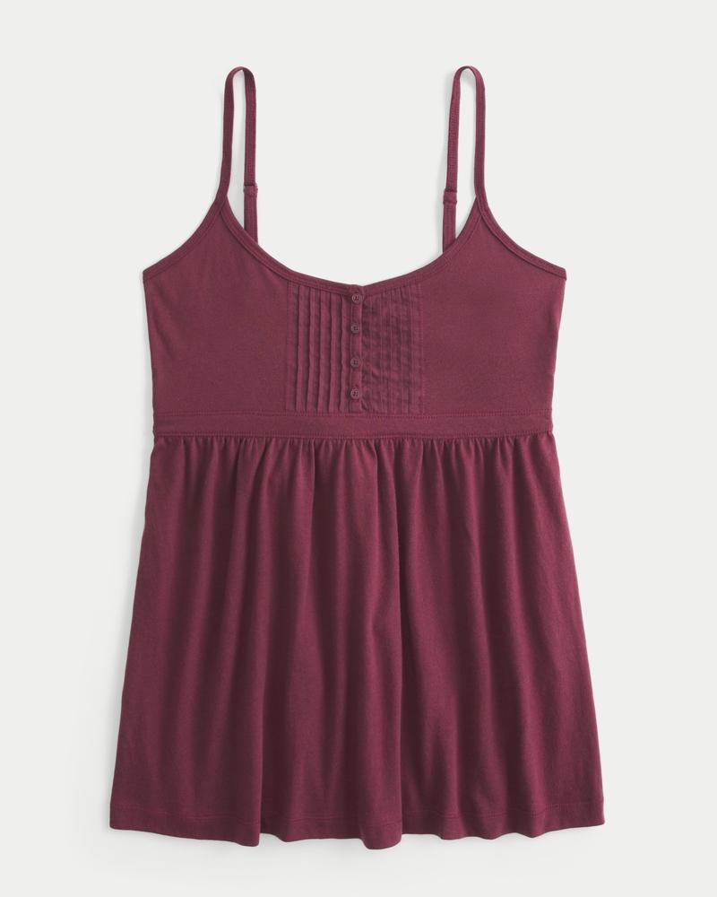 Easy Scoop Henley Babydoll Top