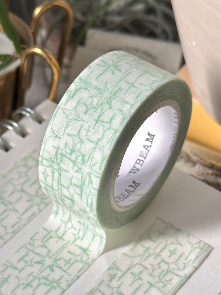 [2차재입고][mewmewbeam] Glitter masking tape - Yellow green