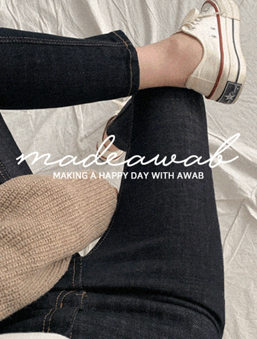 당일발송♥(예쁘진)인디고생지일자팬츠(ver.시크릿밴딩/특수가공염색처리)