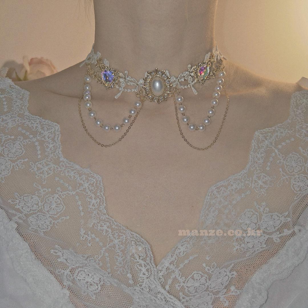 🤍레이스풍의 초커🤍