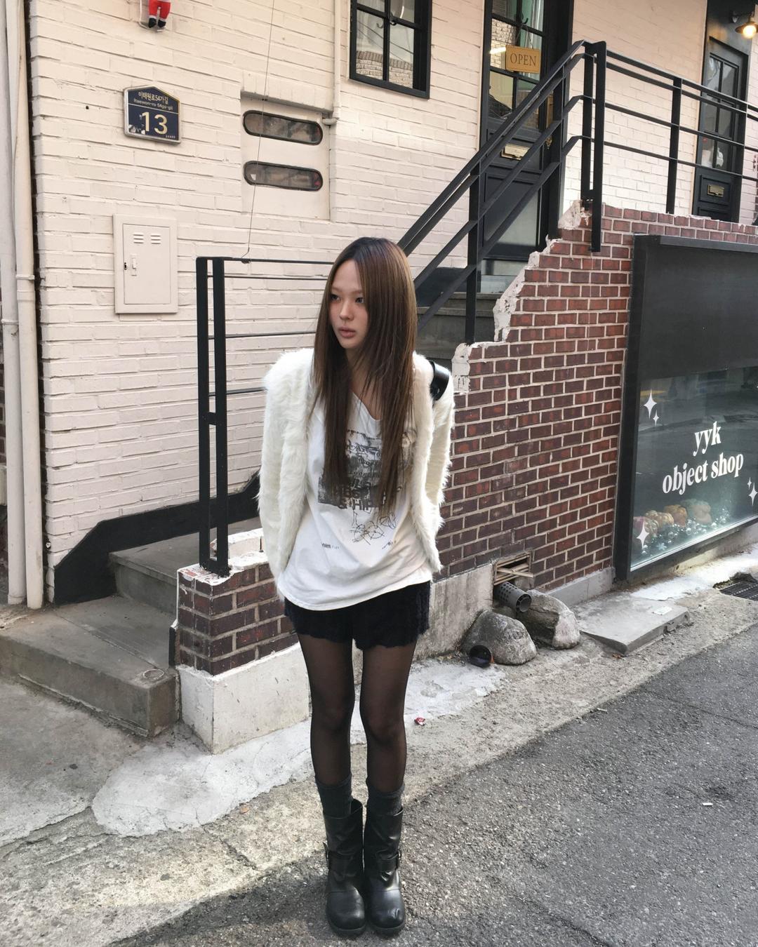 하몽 Soft angora cardigan