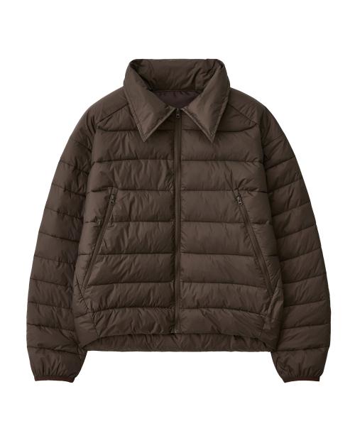 라이트 타입 카라 숏패딩-브라운