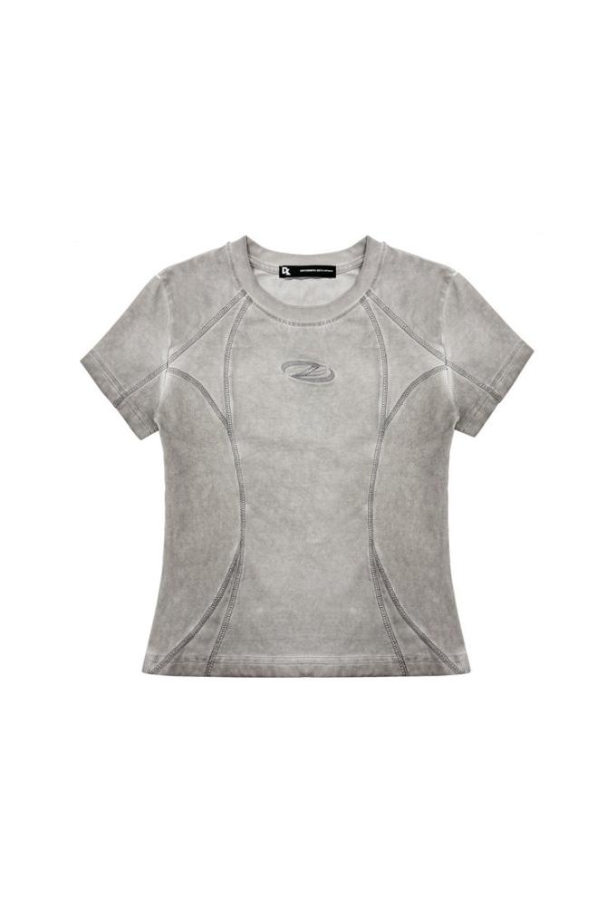 D.ok W02" Washed t-shirt (LUNA GREY)
