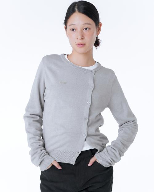 Unbalanced knit cardigan GREY