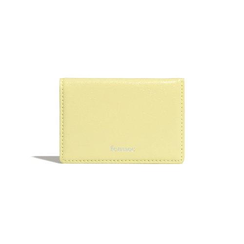 CRINKLE SOFT CARD CASE - LEMON