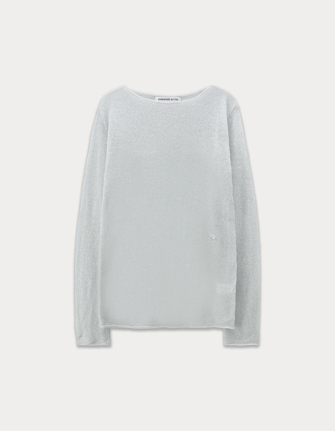 3rd / 8.13 출고 See-through long sleeve knit - light grey