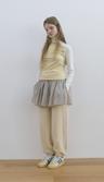 140. Check mini skirt _ Beige check