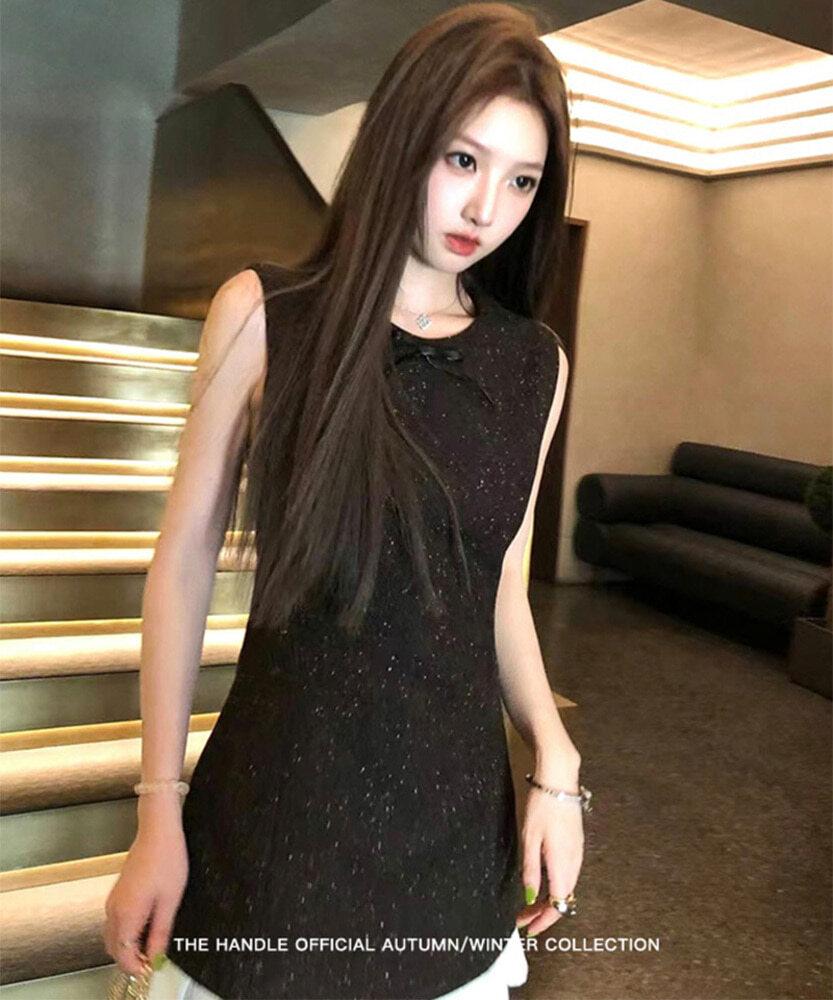 플리츠 레이어 나시원피스