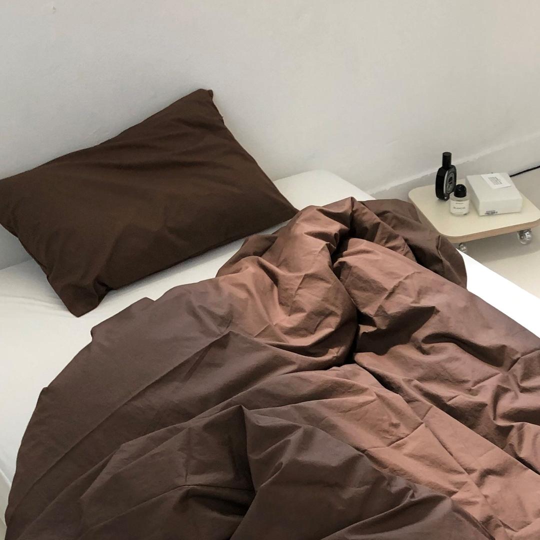 Coffee brown duvet cover 60수 고밀도 이불커버