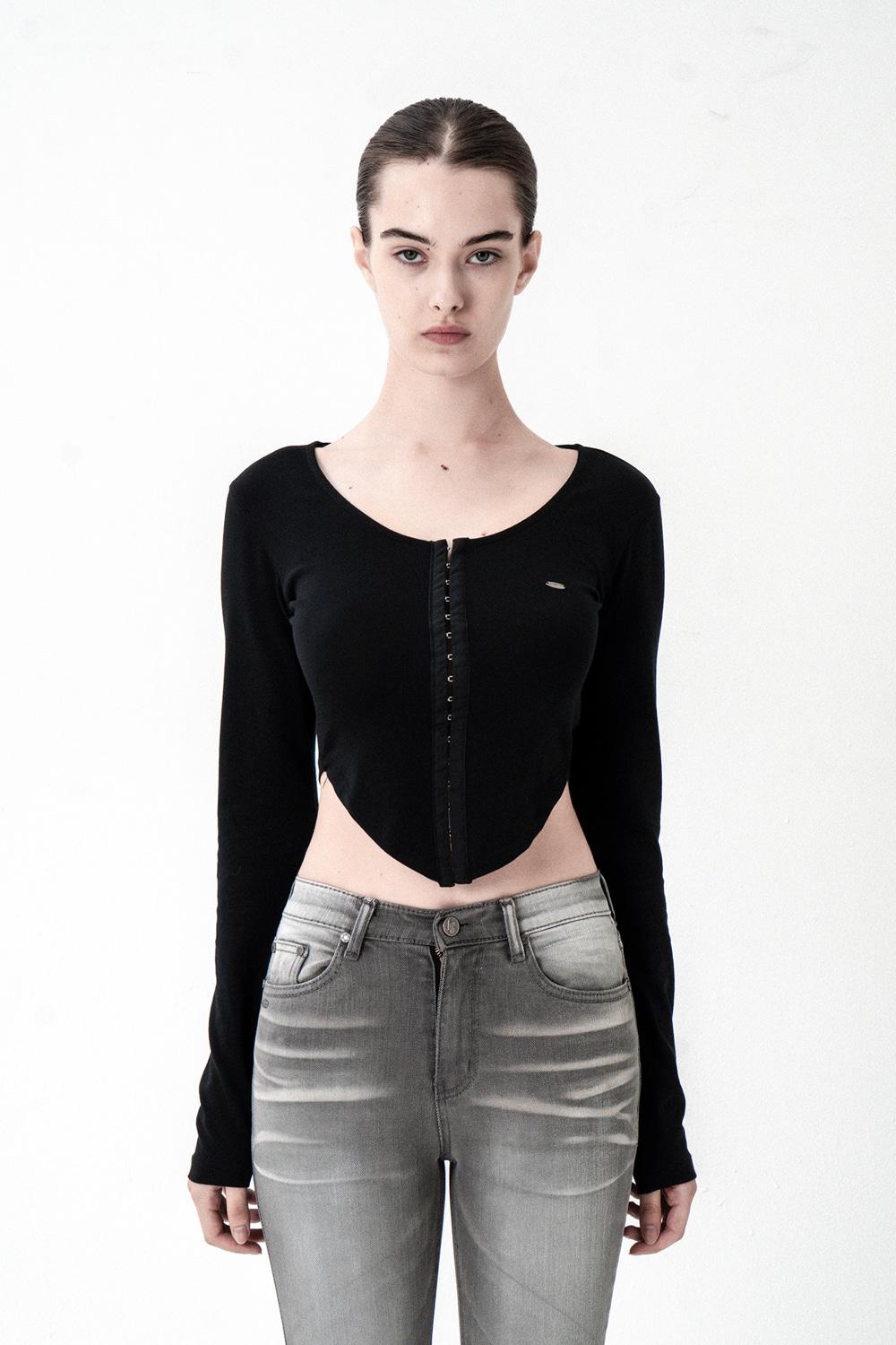 TAPE CUTTING LONG SLEEVE BLACK