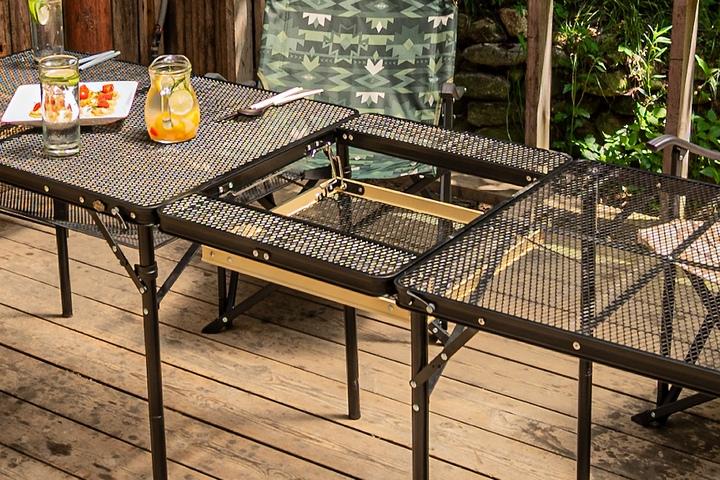 유니온 아이언 BBQ 플레이트 캠핑 테이블 커넥터 버너 받침대