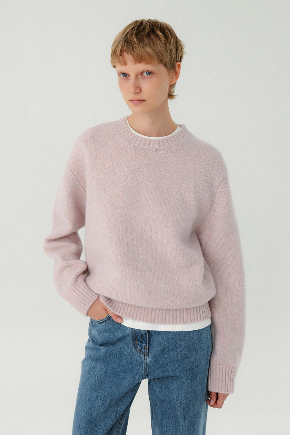 Winter Round-Neck Pull-Over_Light Pink