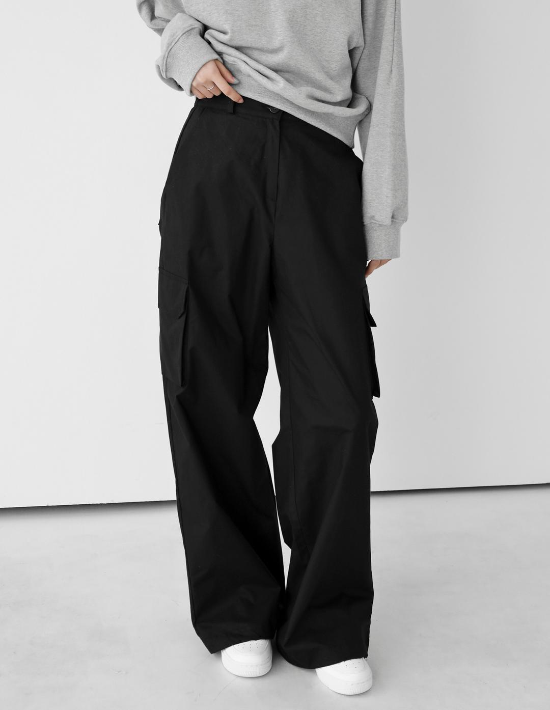 Pocket Wide Cotton Pants