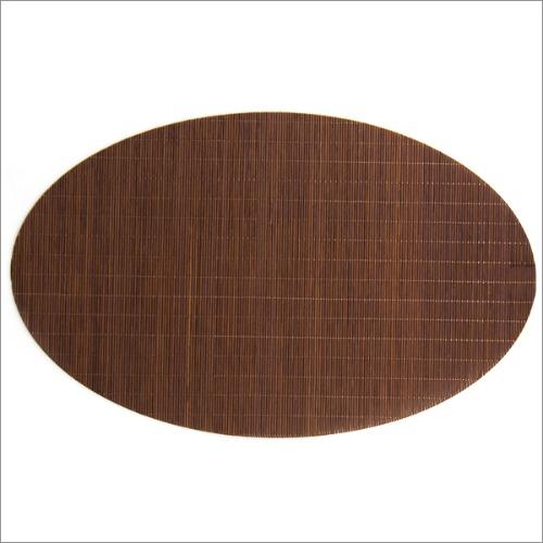 대나무 타원매트 대 다크브라운 45x30