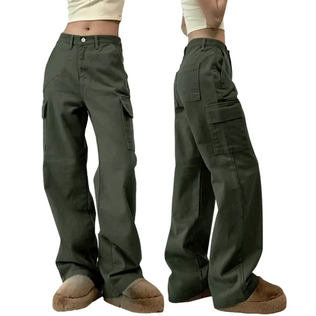 pocket cargo cotton wide pt! 2col