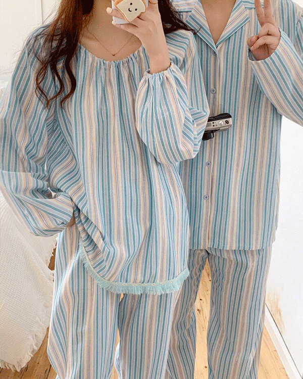 오번 커플홈웨어 상하 SET