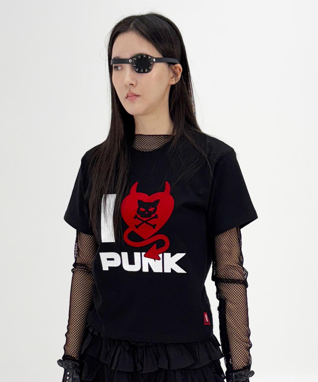 I PUNK DEVIL HEART T-SHIRT - [BLACK]
