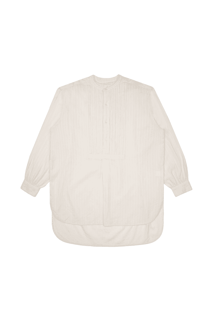 PIN-TUCK HIPPIE SHIRT_White