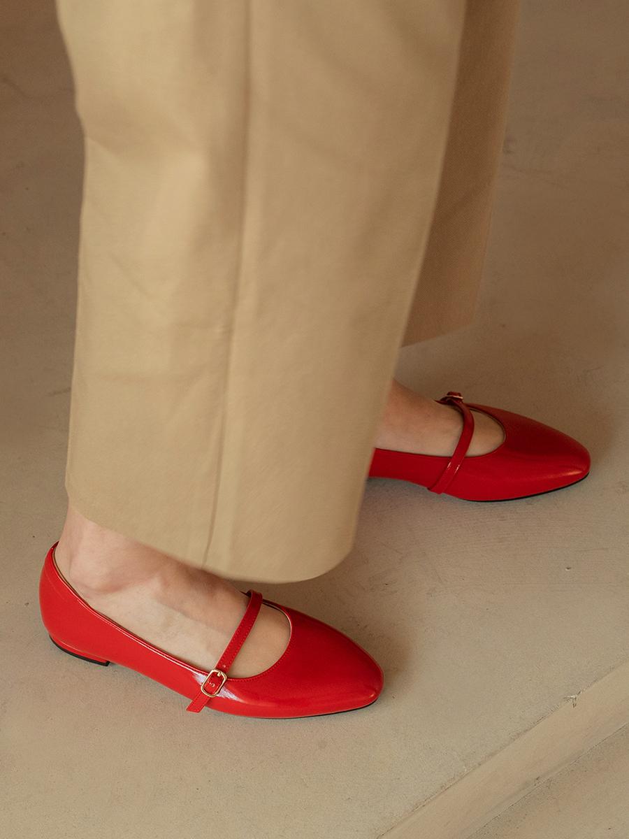 F23P001 달린 메리제인 플랫슈즈 | 1cm