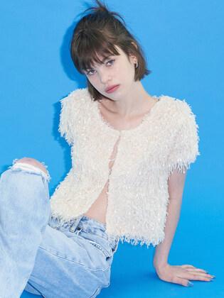 FLUFFY CARDIGAN (CREAM)