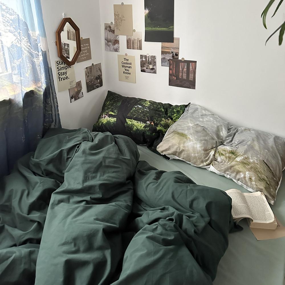 페르지아 포레스트 순면이불 사계절 부드러운 침구커버세트 원룸 침실 싱글 슈퍼싱글 퀸