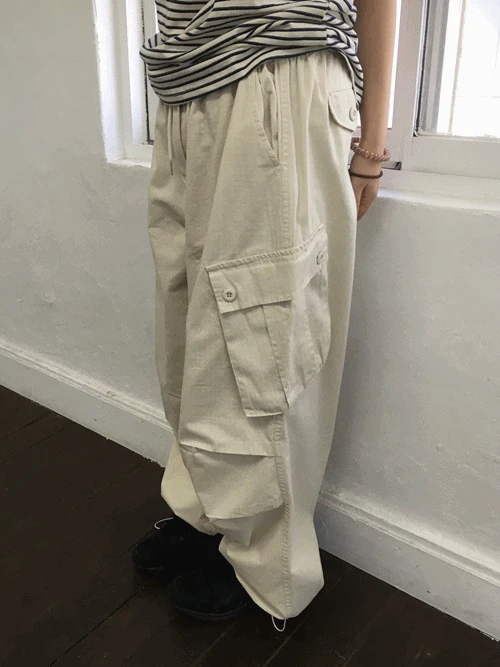제나 코튼 카고 팬츠 (2color)