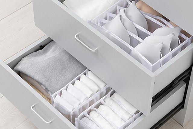 접이식 반투명 메쉬 칸막이 의류 속옷 보관함 [속옷정리함]