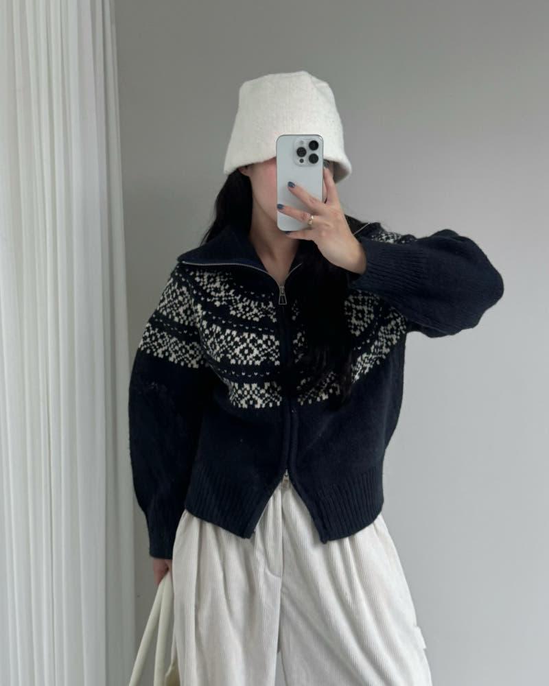 노르딕 니트 코위찬 집업 투웨이 가디건